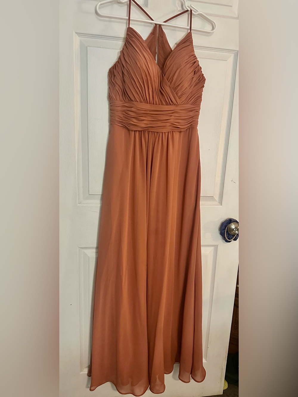 Mori Lee Floor Length Chiffon Gown Womens Size 14 - Spice Color